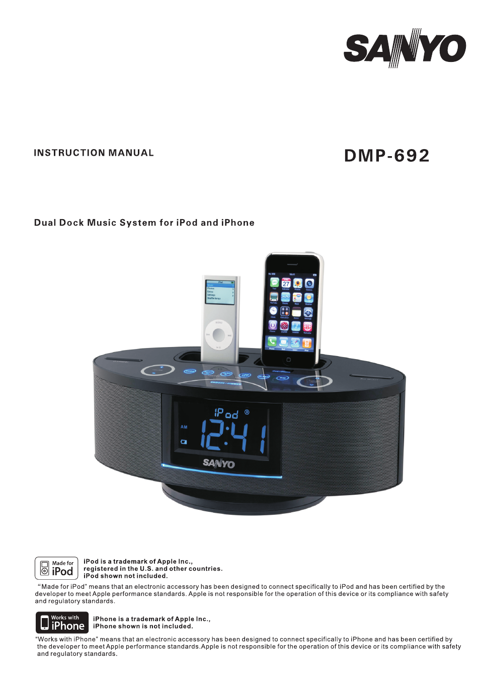 Sanyo DMP-692 User Manual | 35 pages