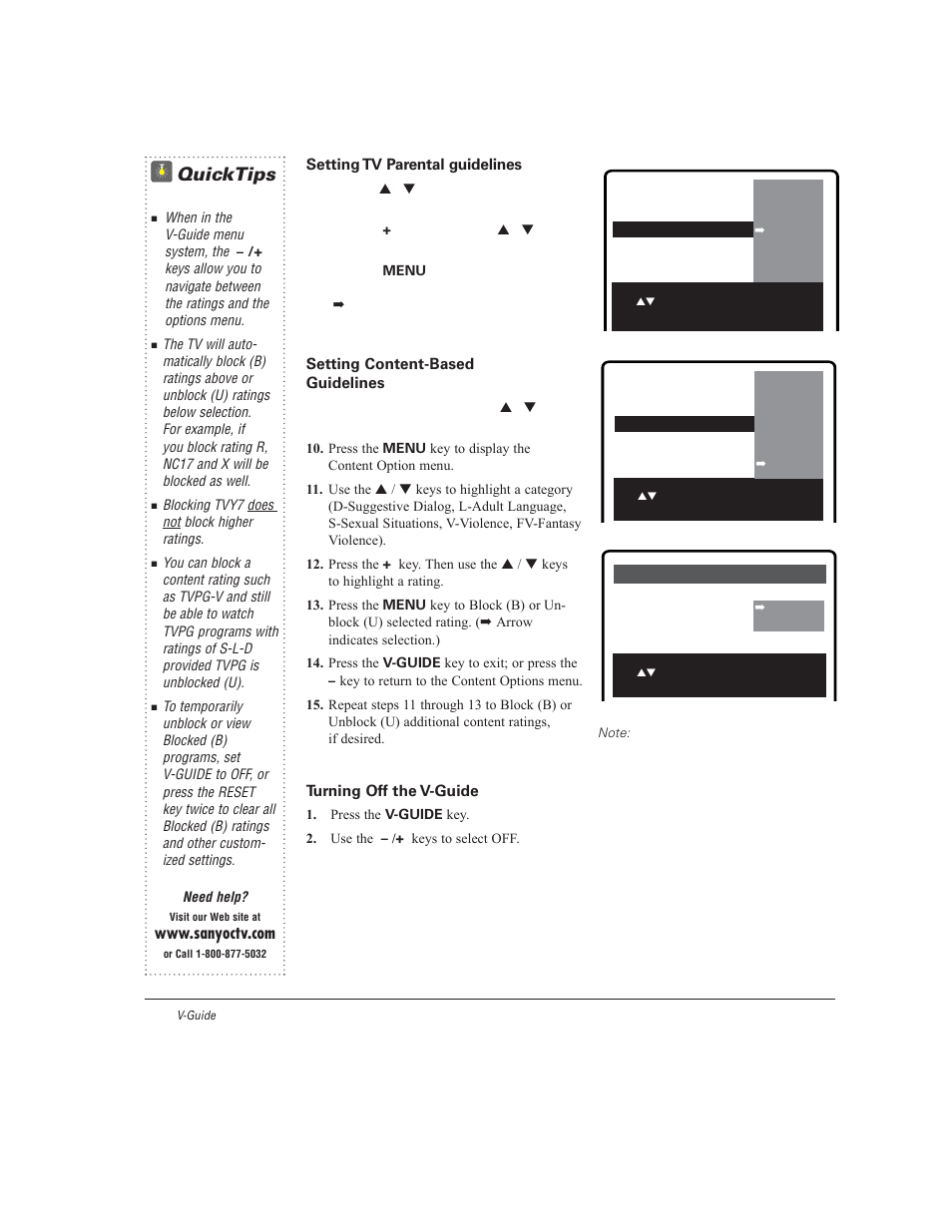 Quicktips | Sanyo DS27930 User Manual | Page 16 / 60