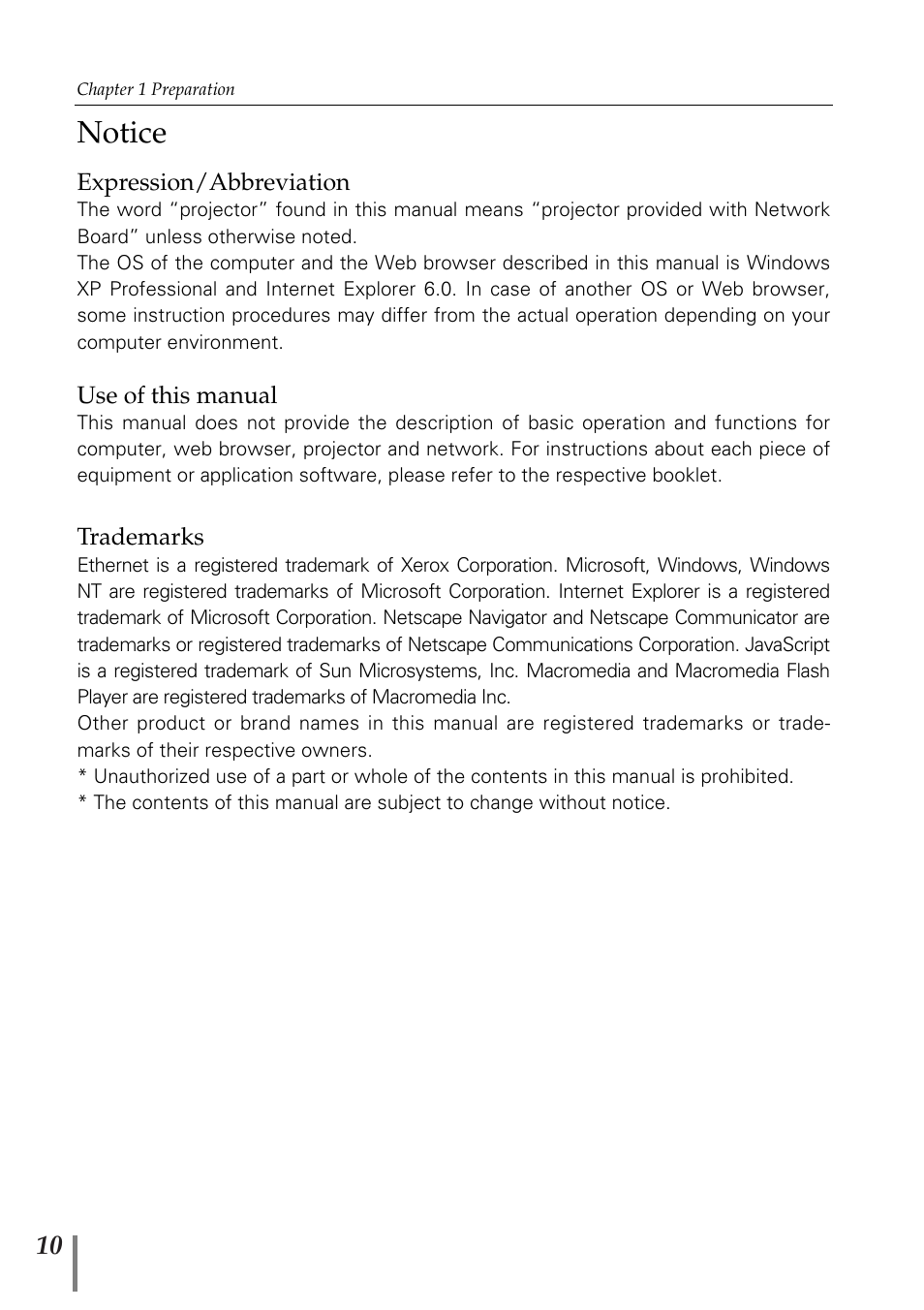 Notice | Sanyo POA-MD13NET2 User Manual | Page 10 / 176