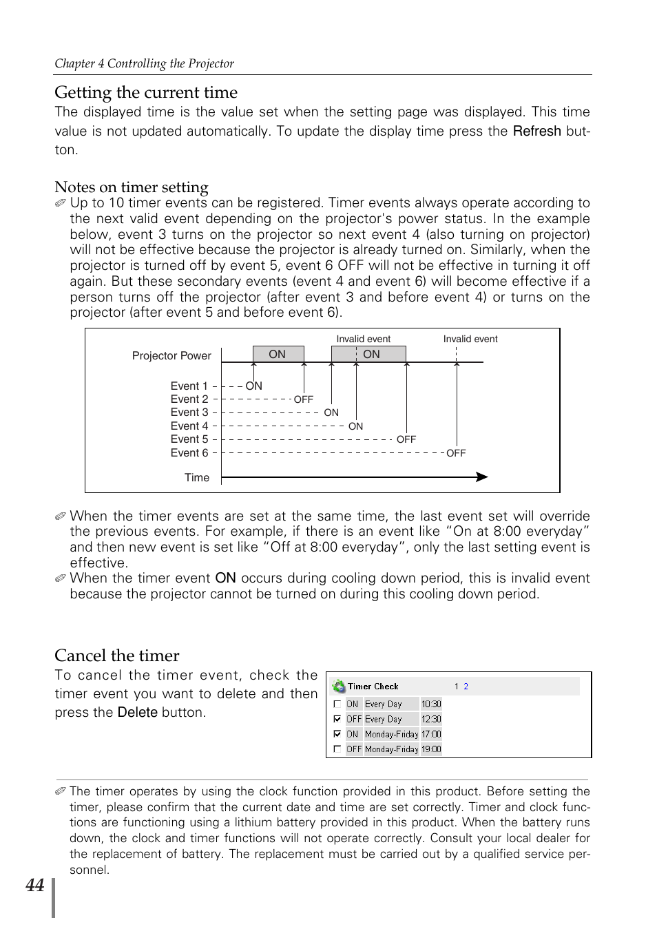 Getting the current time, Cancel the timer | Sanyo POA-MD13NET2 User Manual | Page 132 / 176