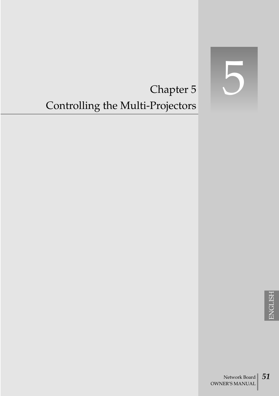 Chapte, Controlling the multi-projec, Chapter 5 controlling the multi-projectors | Sanyo POA-MD13NET2 User Manual | Page 139 / 176