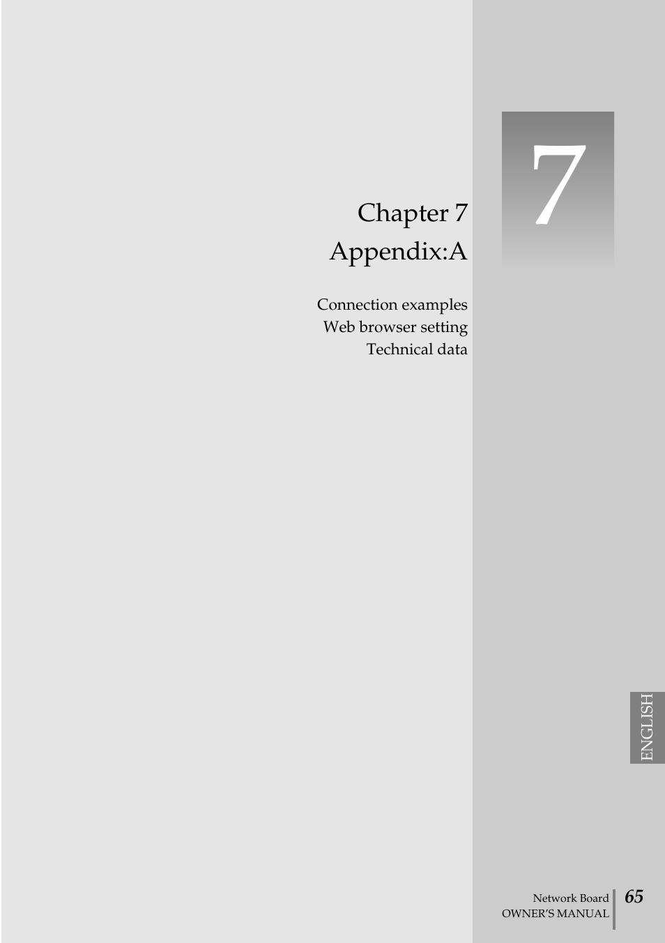 Chapter, Appendix, Chapter 7 appendix | Sanyo POA-MD13NET2 User Manual | Page 153 / 176