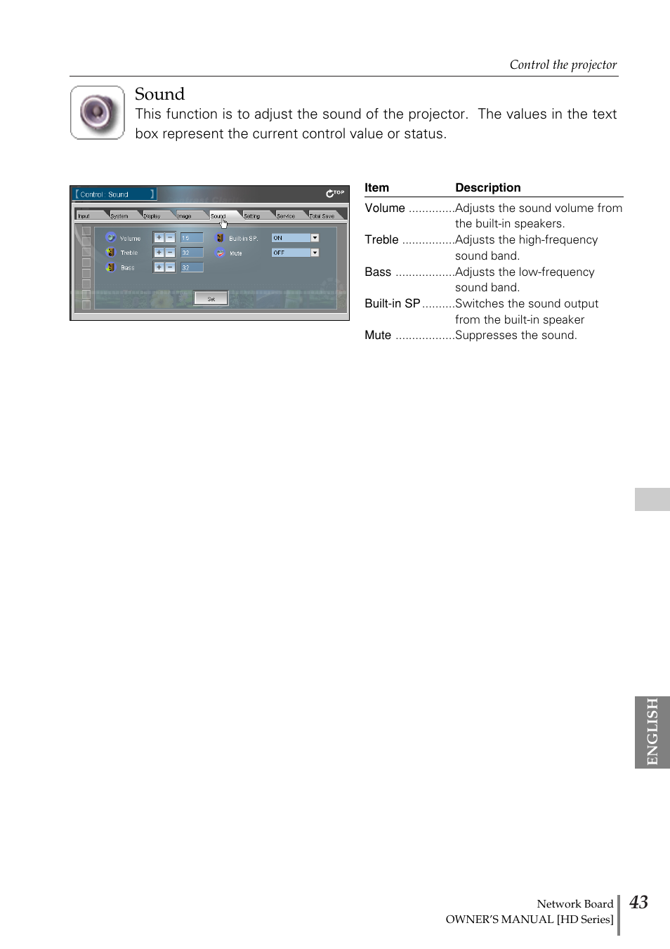 Sound | Sanyo POA-MD13NET2 User Manual | Page 43 / 176