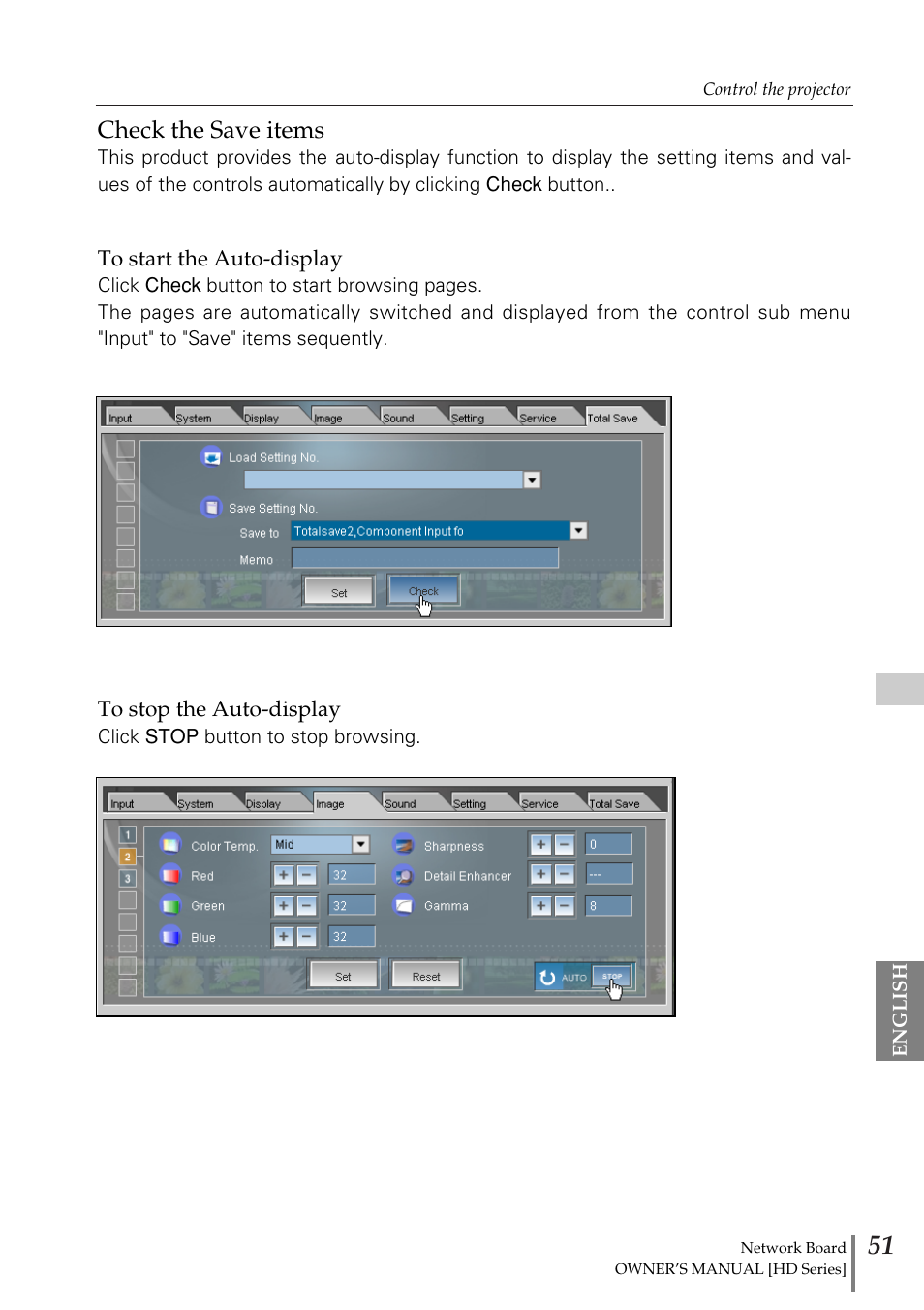 Check the save items | Sanyo POA-MD13NET2 User Manual | Page 51 / 176