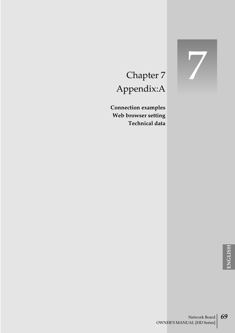 Chapter, Appendix:a, Chapter 7 appendix:a | Sanyo POA-MD13NET2 User Manual | Page 69 / 176