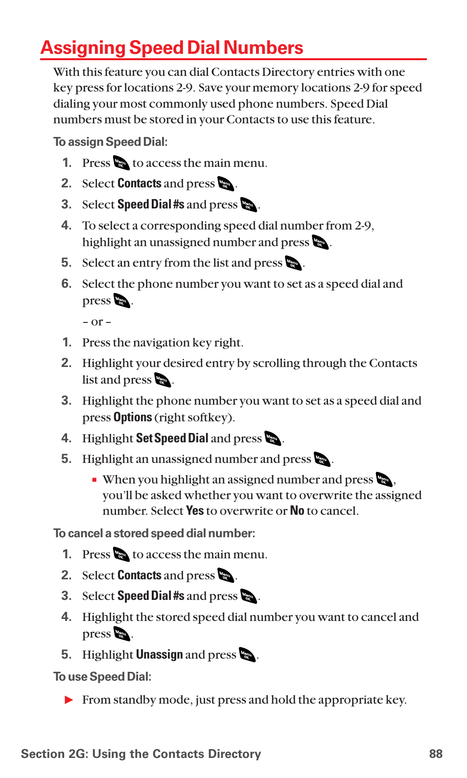 Assigning speed dial numbers | Sanyo PCS VISION RL-4920 User Manual | Page 100 / 258
