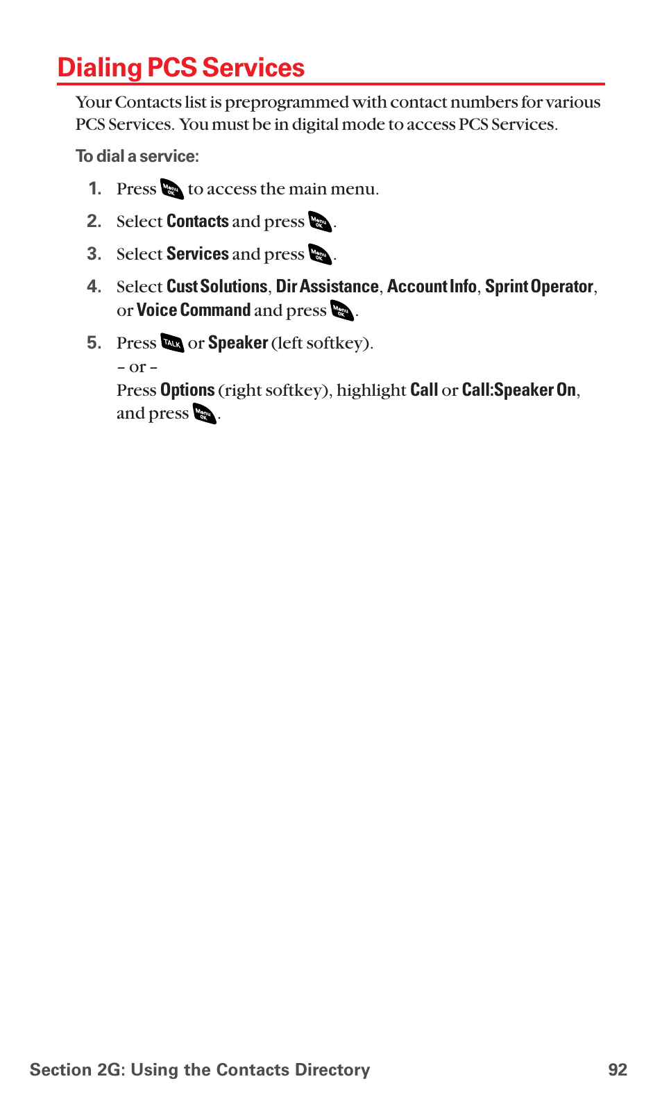 Dialing pcs services | Sanyo PCS VISION RL-4920 User Manual | Page 104 / 258
