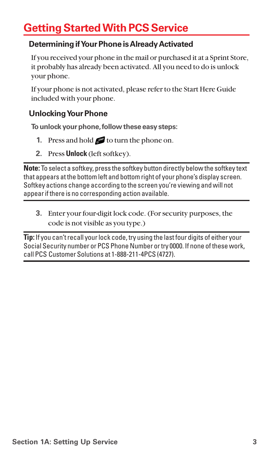 Getting started with pcs service | Sanyo PCS VISION RL-4920 User Manual | Page 15 / 258
