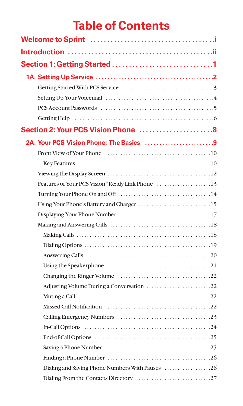 Sanyo PCS VISION RL-4920 User Manual | Page 2 / 258