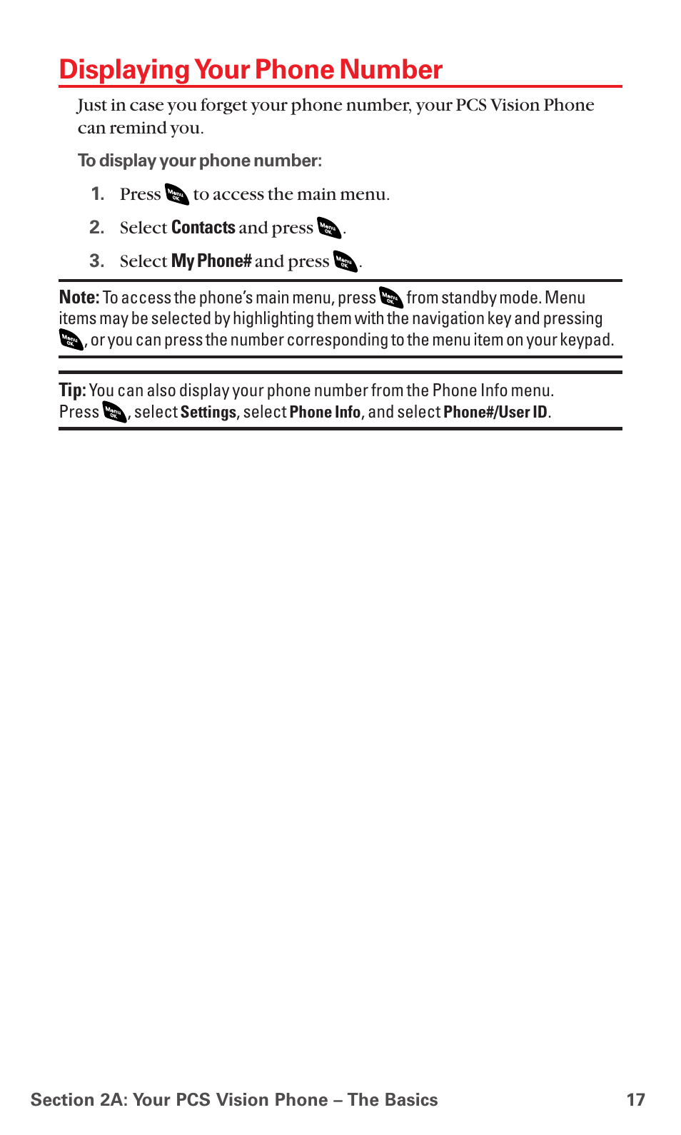 Displaying your phone number | Sanyo PCS VISION RL-4920 User Manual | Page 29 / 258