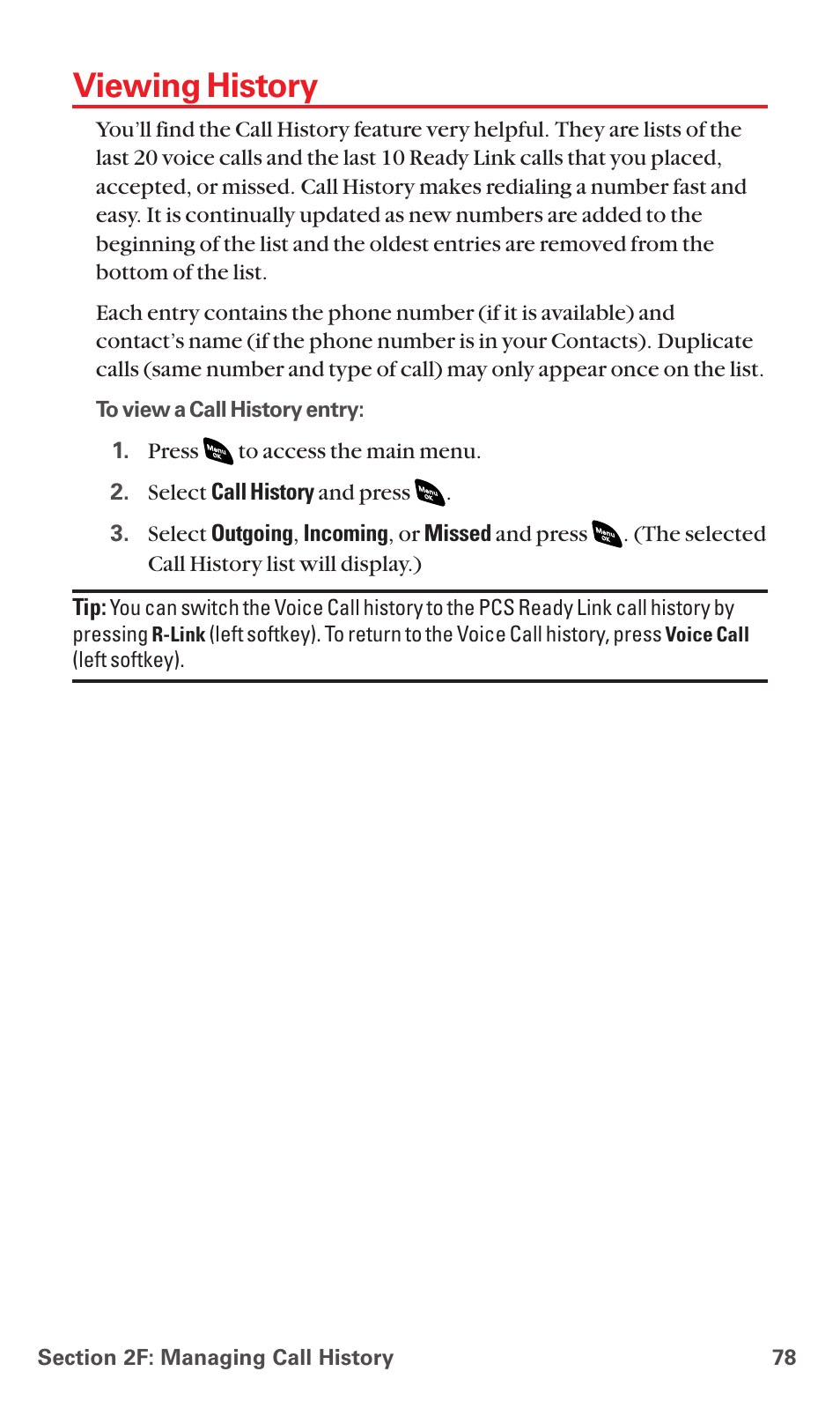 Viewing history | Sanyo PCS VISION RL-4920 User Manual | Page 90 / 258