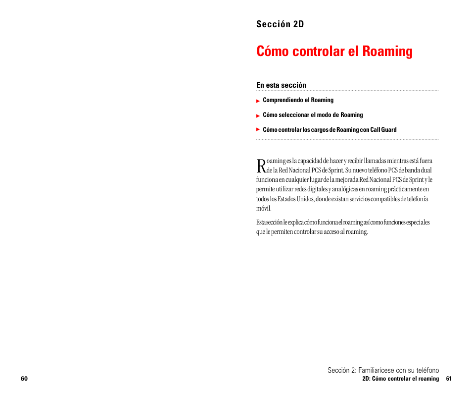 Registro al directorio tele, Registros en el directorio, Símbolos números y caritas sonrientes | Agregar un nuevo registro al directorio telefónico, Registros en el directorio telefónico, Cómo controlar el roaming, Sección 2d | Sanyo SCP 4900 User Manual | Page 137 / 202