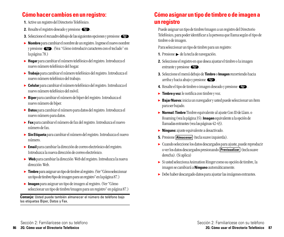 Cómo hacer cambios en un registro | Sanyo SCP 4900 User Manual | Page 150 / 202