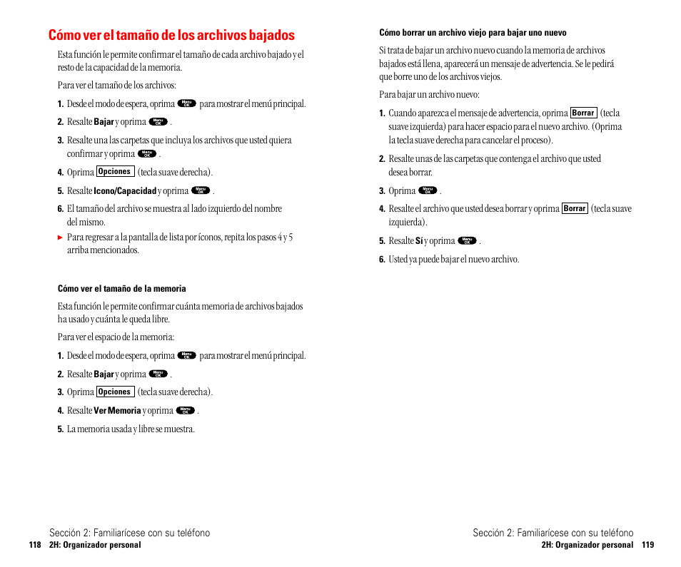 Cómo ver el tamaño de los archivos bajados | Sanyo SCP 4900 User Manual | Page 166 / 202