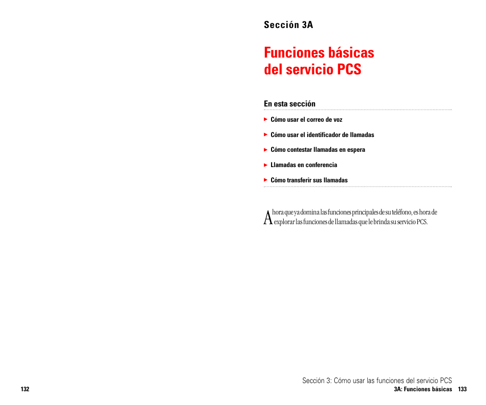 Funciones básicas del servicio pcs, Sección 3a | Sanyo SCP 4900 User Manual | Page 173 / 202