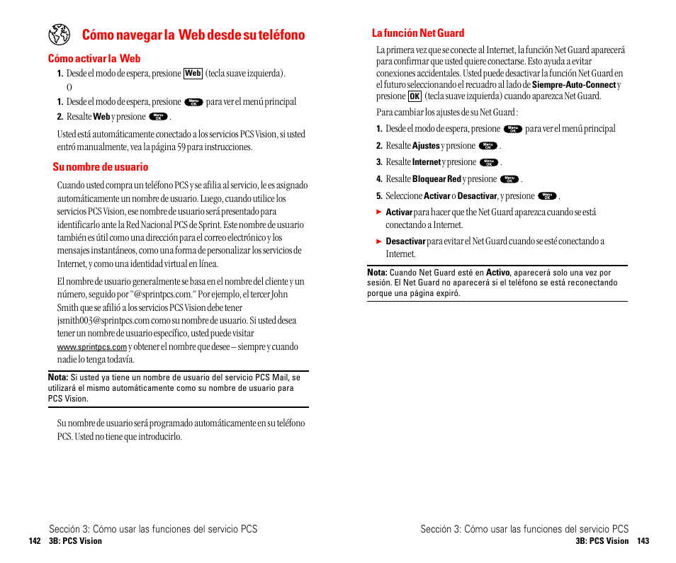 User guide proprietary notice, Registro de propiedad, Cómo navegar la web desde su teléfono | Sanyo SCP 4900 User Manual | Page 178 / 202