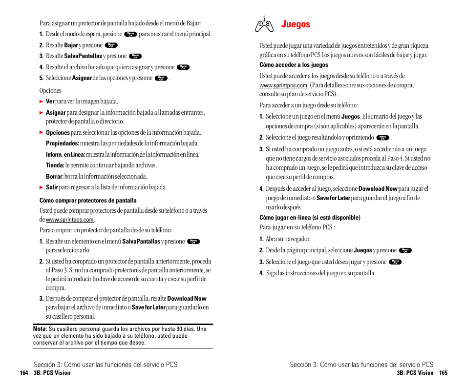 Juegos | Sanyo SCP 4900 User Manual | Page 189 / 202