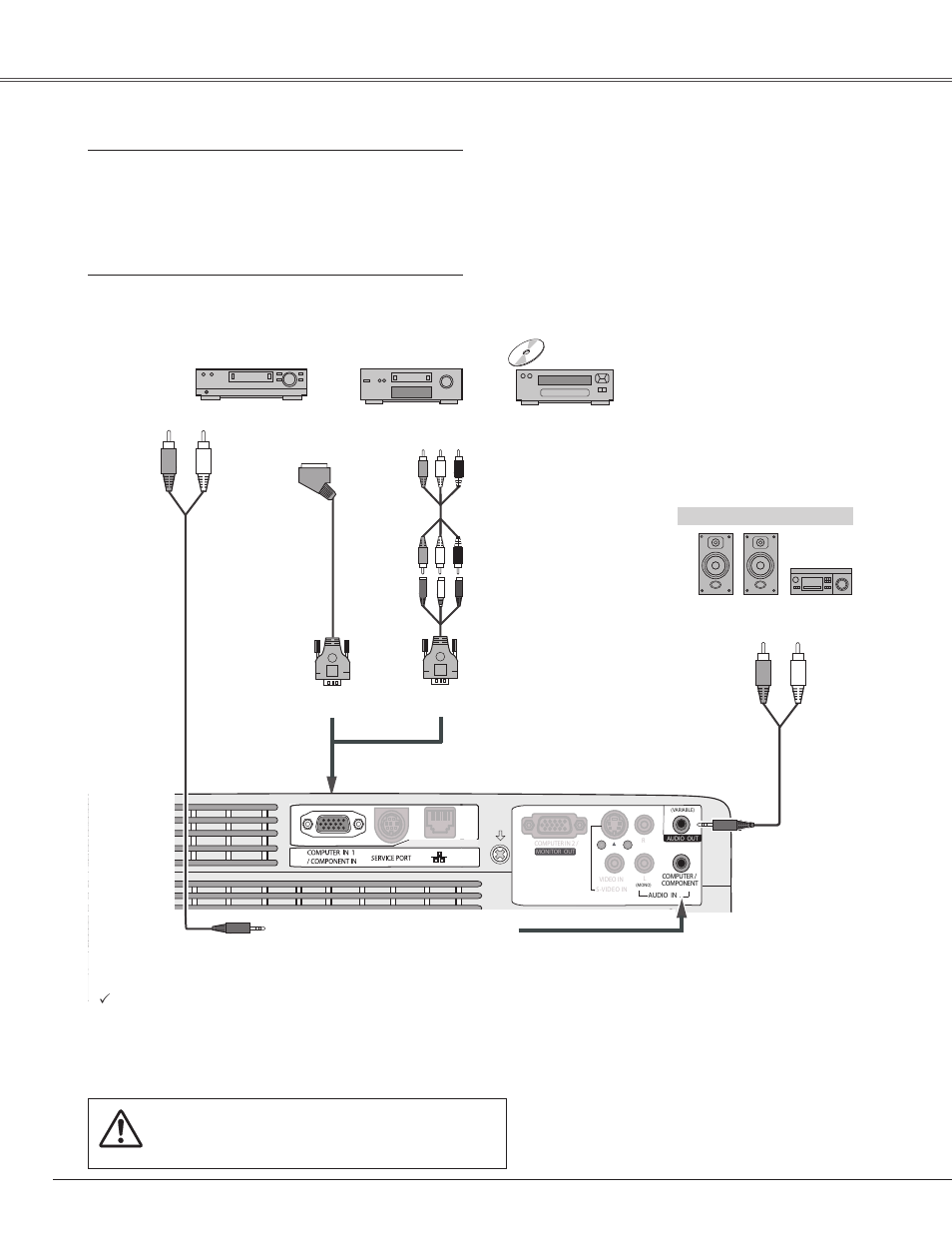 Connecting to component video equipment, Connecting to component video equipment 16, Installation | Sanyo PLC-WXE45 User Manual | Page 16 / 71