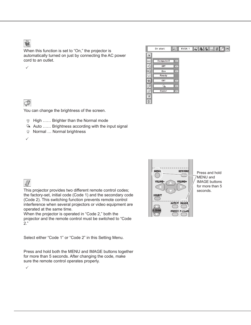 Settin | Sanyo PLC-WXE45 User Manual | Page 46 / 71