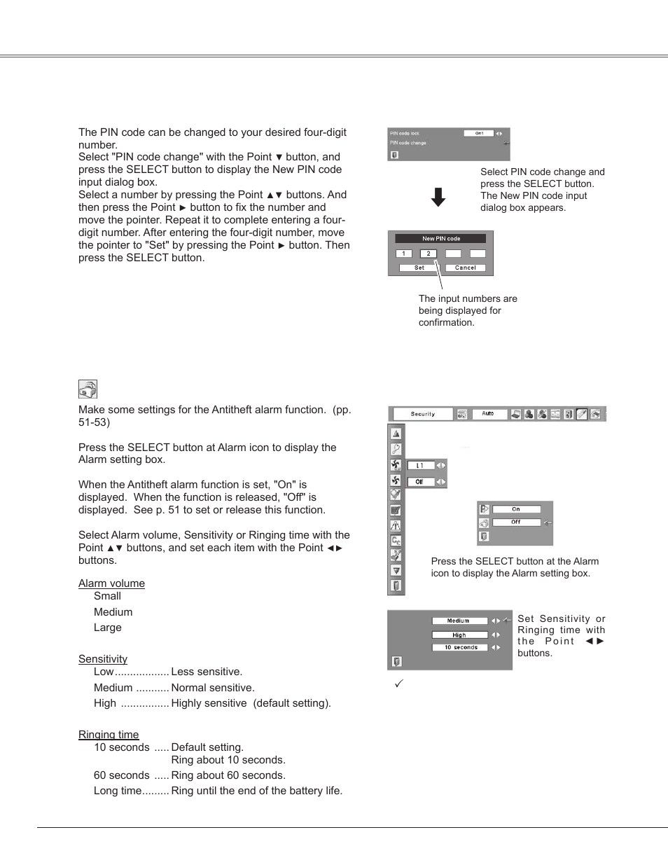 Settin | Sanyo PLC-WXE45 User Manual | Page 48 / 71