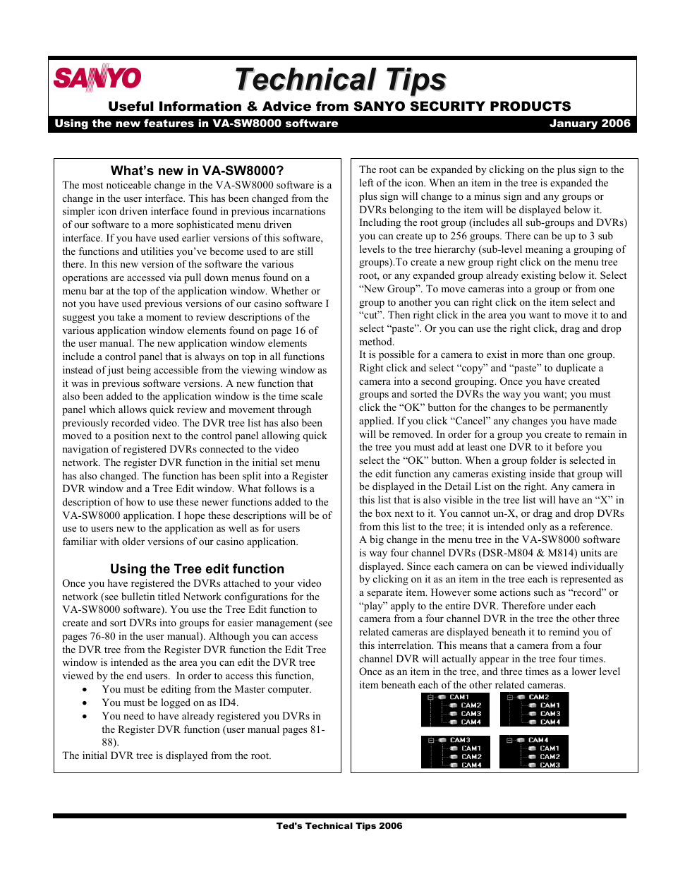 Sanyo DVRS VA-SW8000 User Manual | 3 pages