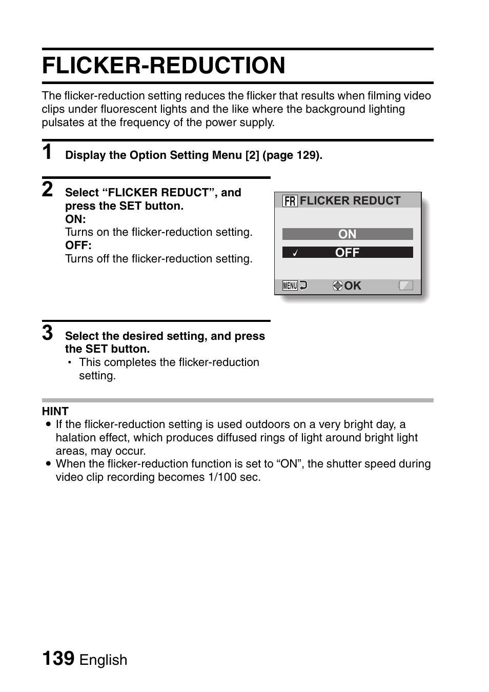Flicker-reduction | Sanyo Xacti VPC-E2 User Manual | Page 156 / 215
