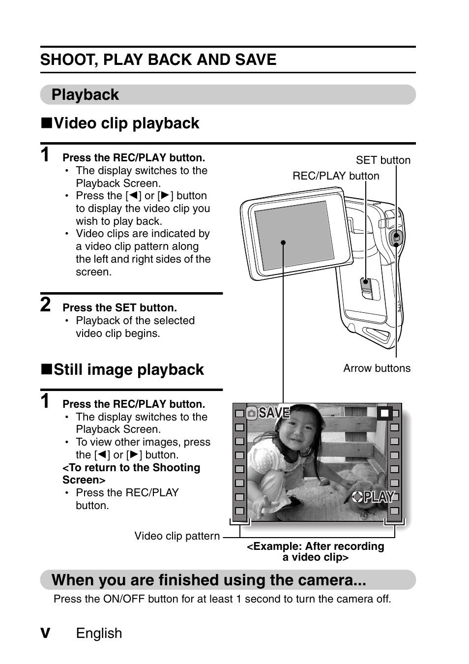 K still image playback, When you are finished using the camera | Sanyo Xacti VPC-E2 User Manual | Page 6 / 215