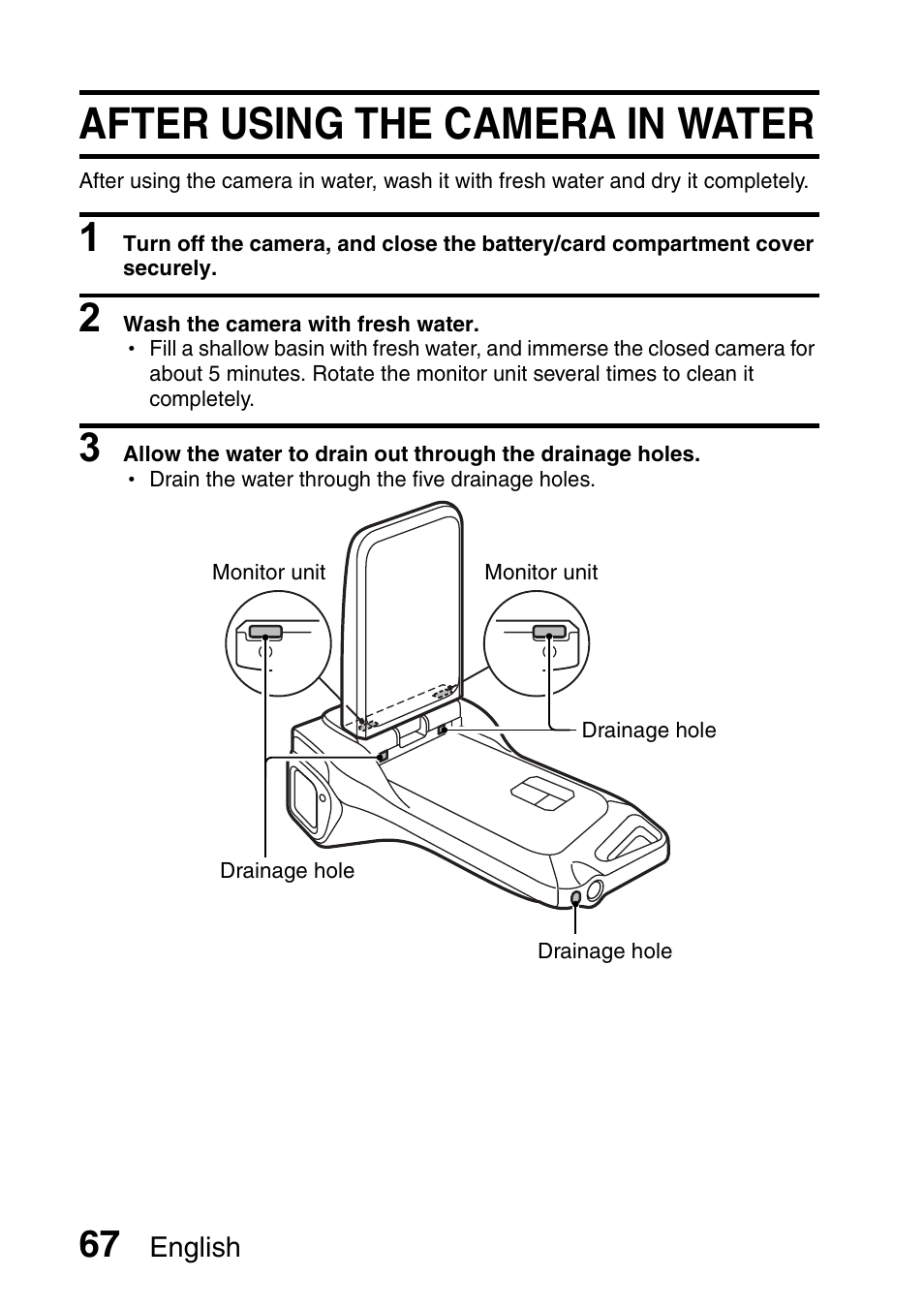 After using the camera in water | Sanyo Xacti VPC-E2 User Manual | Page 84 / 215