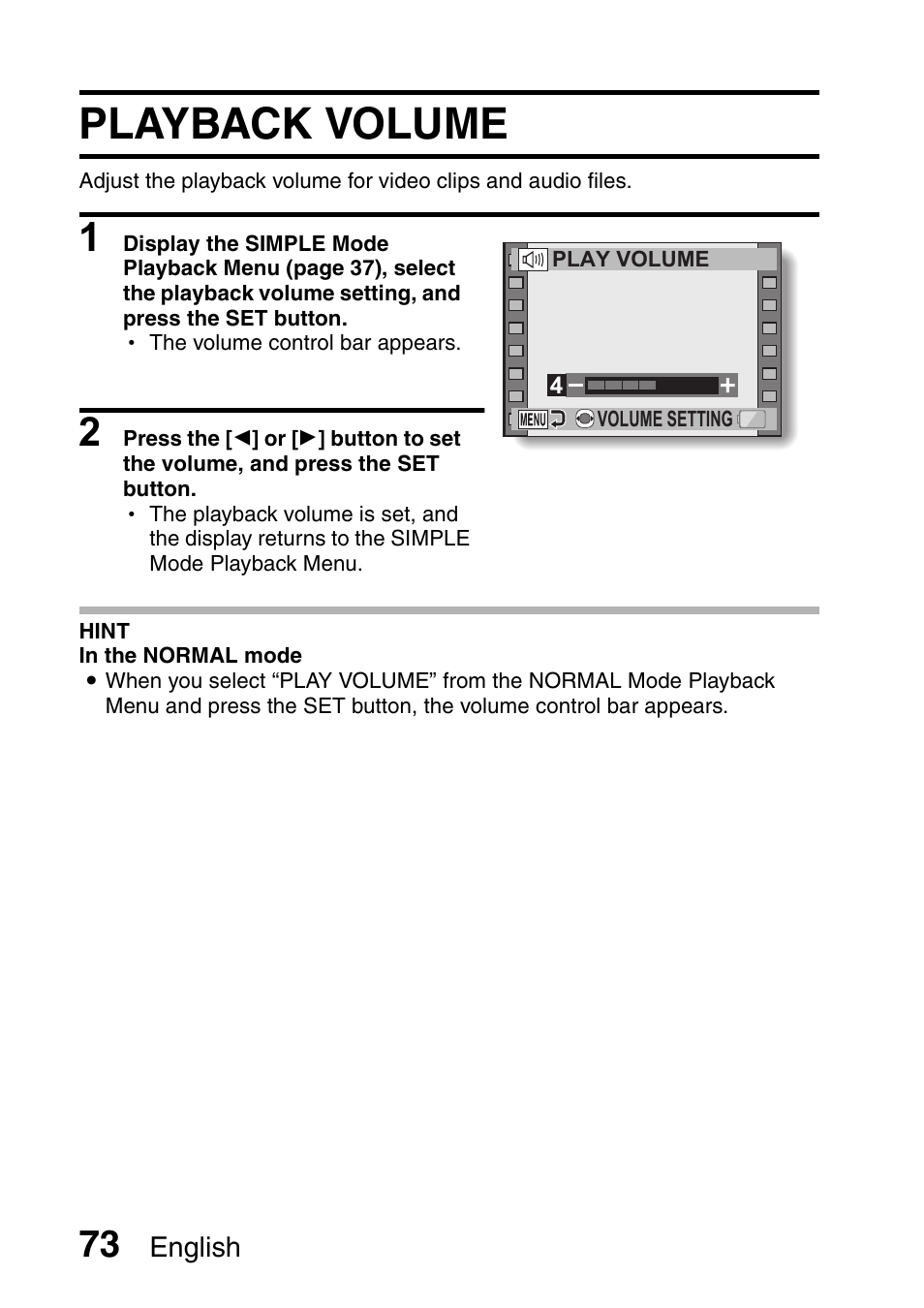 Playback volume | Sanyo Xacti VPC-E2 User Manual | Page 90 / 215