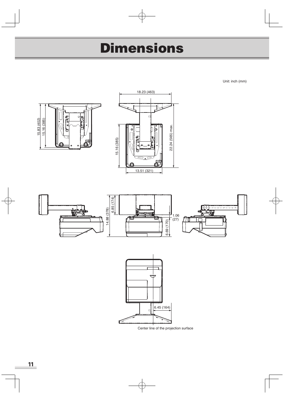 Dimensions | Sanyo POA-CH-EX06 User Manual | Page 12 / 12