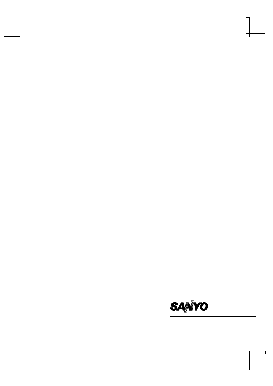 Sanyo TLS-224P User Manual | Page 31 / 31