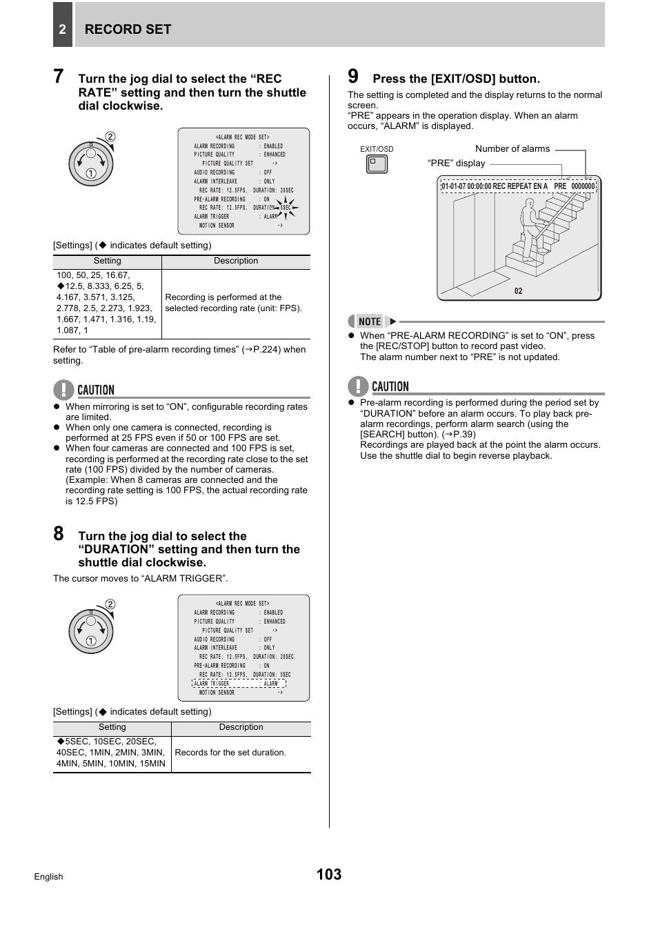 Record set 2 | Sanyo DSR-5716P User Manual | Page 104 / 236