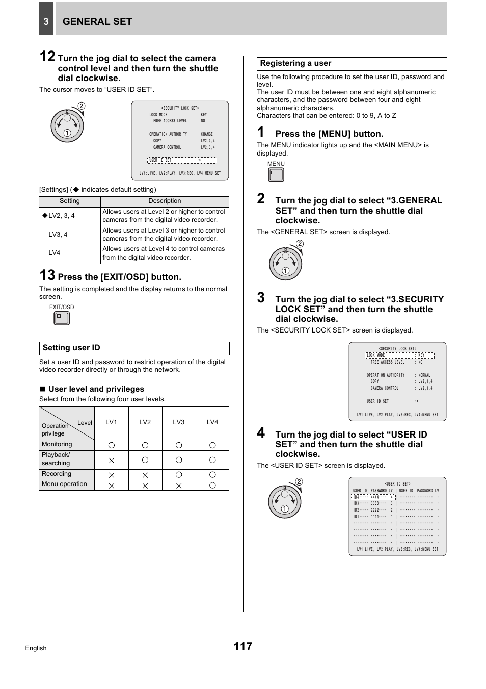 General set 3 | Sanyo DSR-5716P User Manual | Page 118 / 236