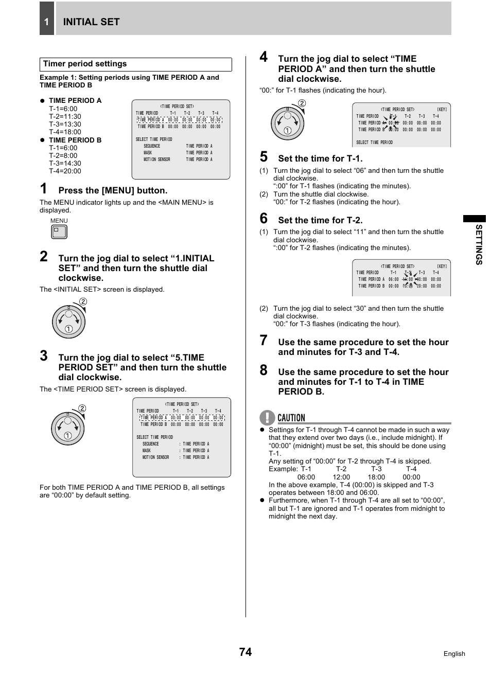 Initial set 1 | Sanyo DSR-5716P User Manual | Page 75 / 236