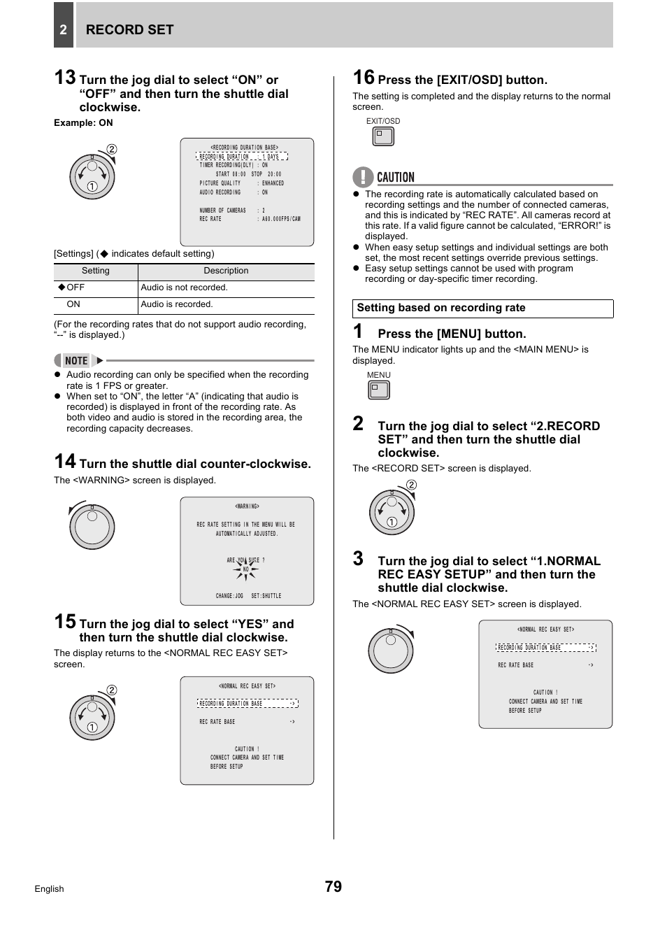 Record set 2 | Sanyo DSR-5716P User Manual | Page 80 / 236