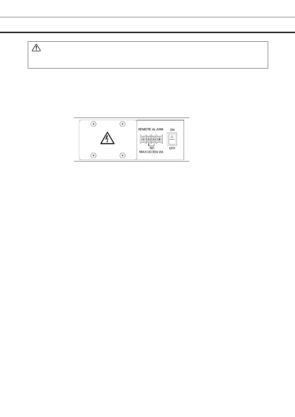 Remote alarm terminal, Warning | Sanyo MDF-U537 User Manual | Page 19 / 30