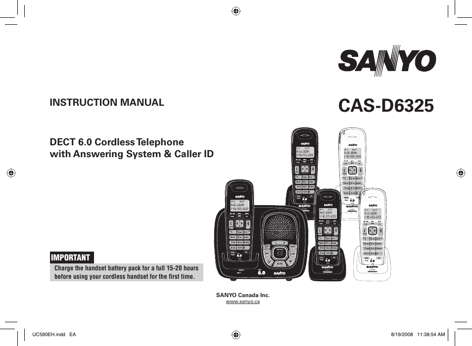 Sanyo CAS-D6325 User Manual | 61 pages