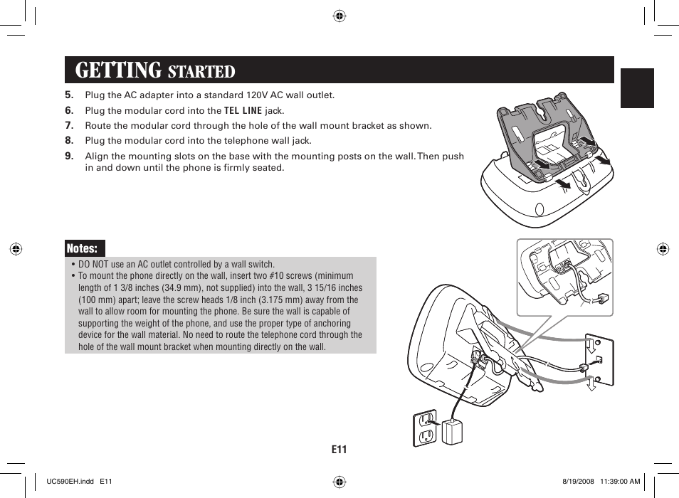 Getting, Started | Sanyo CAS-D6325 User Manual | Page 13 / 61