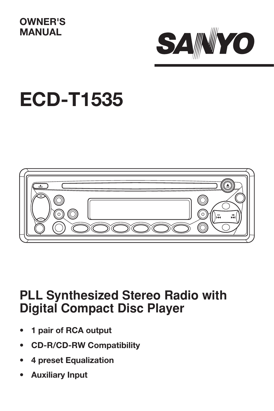 Sanyo ECD-T1535 User Manual | 16 pages