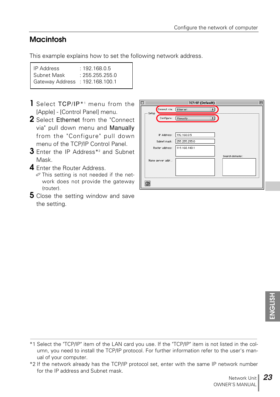 Macintosh | Sanyo PJ-NET ORGANIZER POA-PN10 User Manual | Page 23 / 90