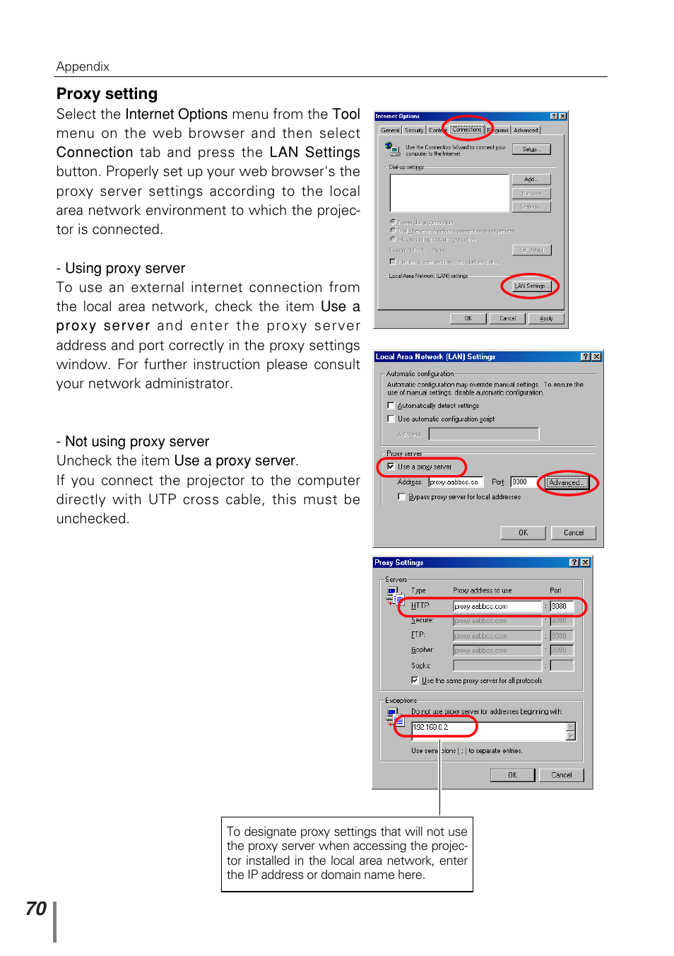 Sanyo PJ-NET ORGANIZER POA-PN10 User Manual | Page 70 / 90