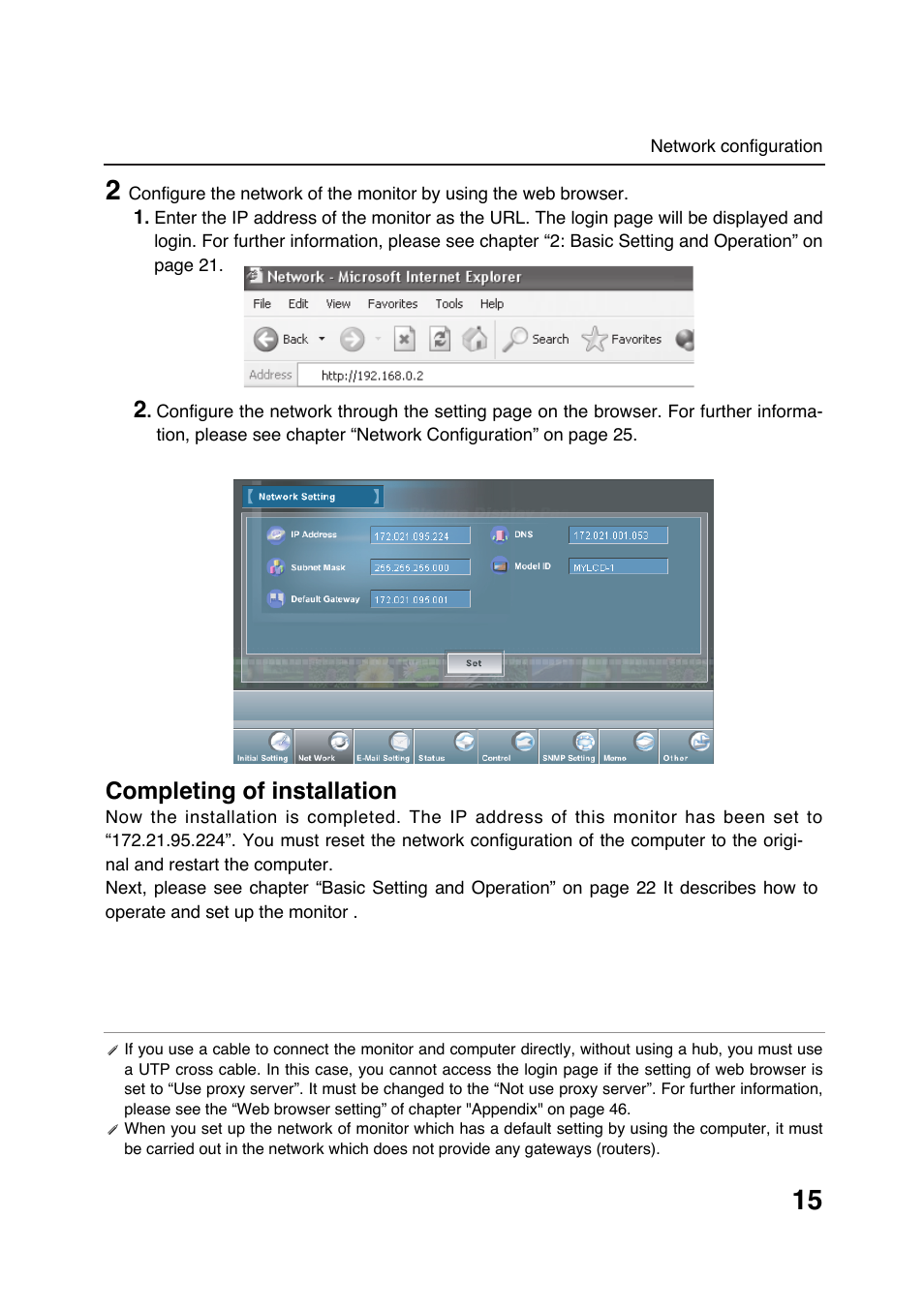 Completing of installation | Sanyo POA-LN01 User Manual | Page 15 / 52