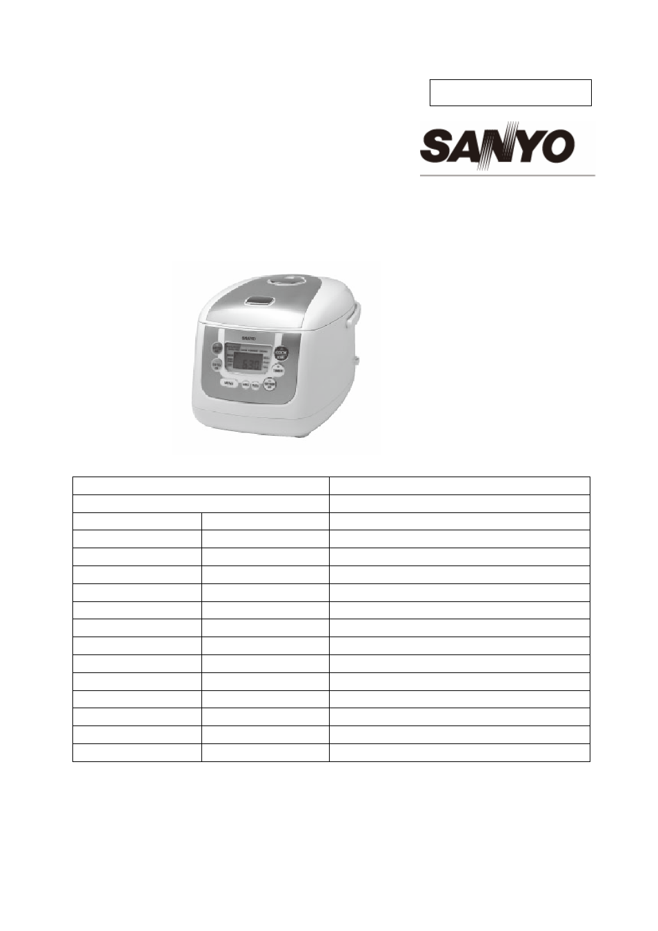Sanyo ECJ-HC100S User Manual | 7 pages
