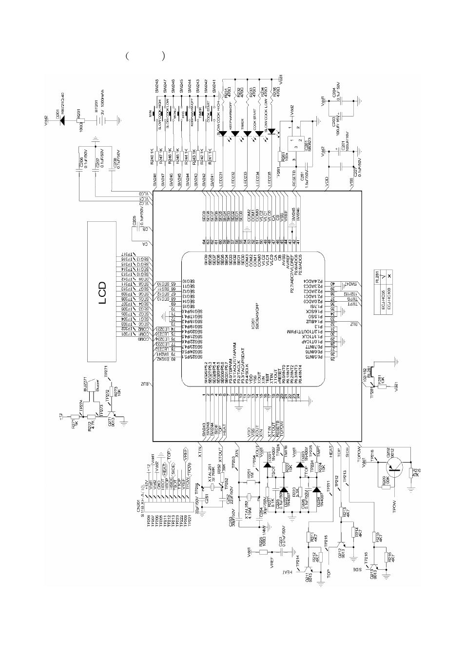 Circuit diagram（power | Sanyo ECJ-HC100S User Manual | Page 2 / 7