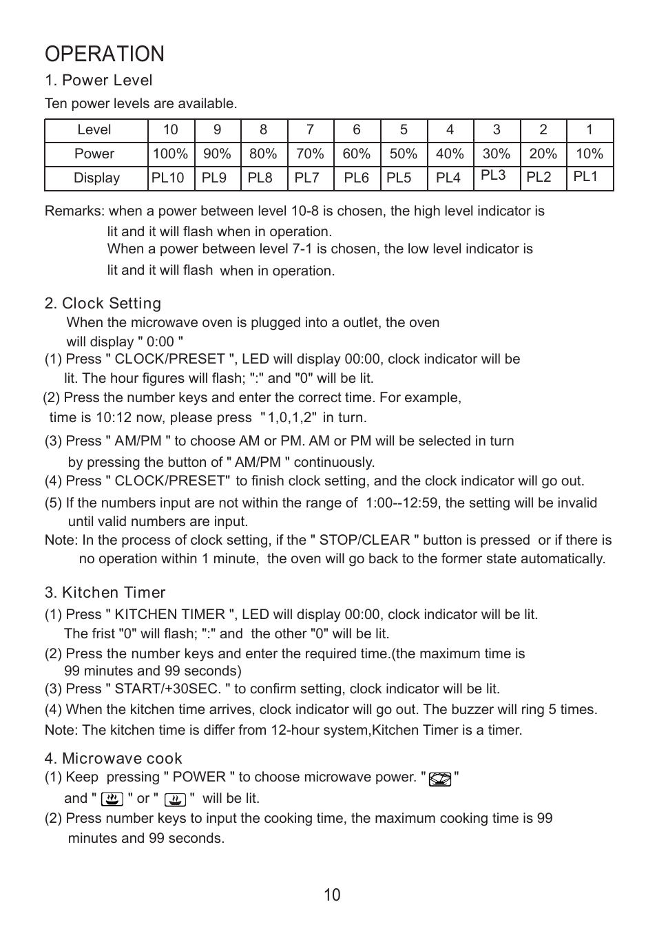 Operation | Sanyo EM-S8586V User Manual | Page 11 / 19