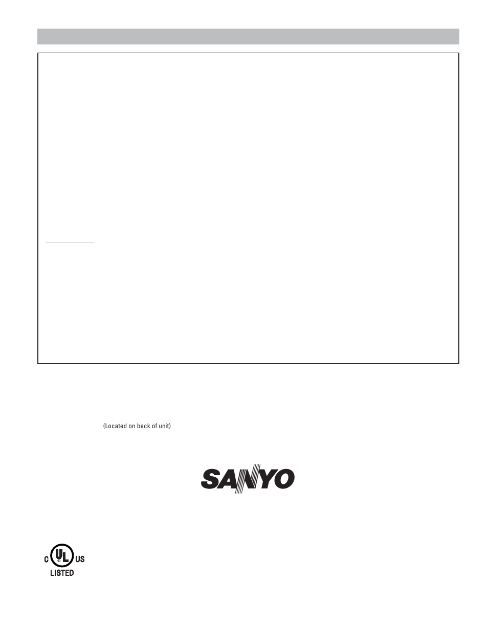 United states and canada warranty, 31 one-year limited warranty | Sanyo DP42545 User Manual | Page 31 / 63