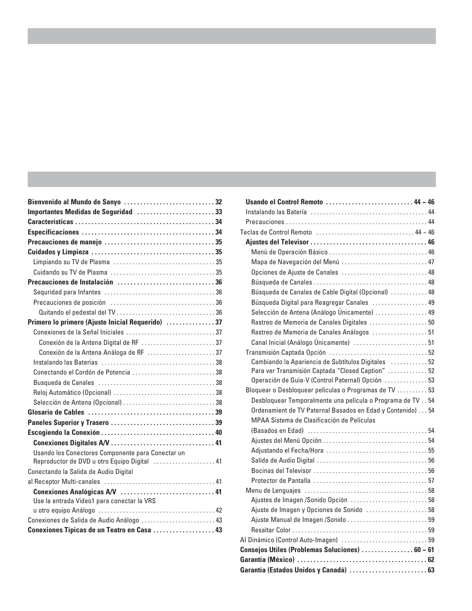 Sanyo DP42545 User Manual | Page 32 / 63