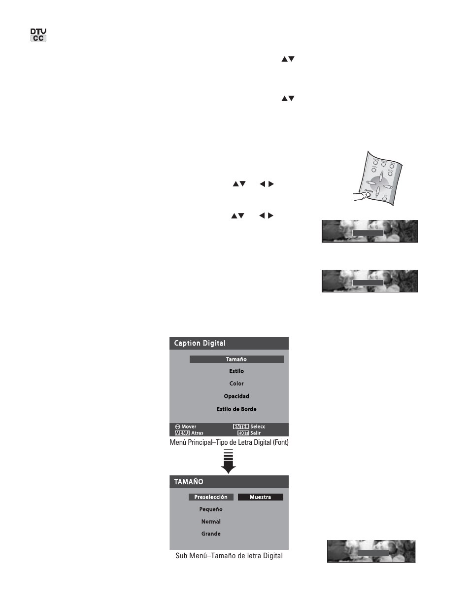 52 transmision captada (closed-captioning) | Sanyo DP42545 User Manual | Page 52 / 63