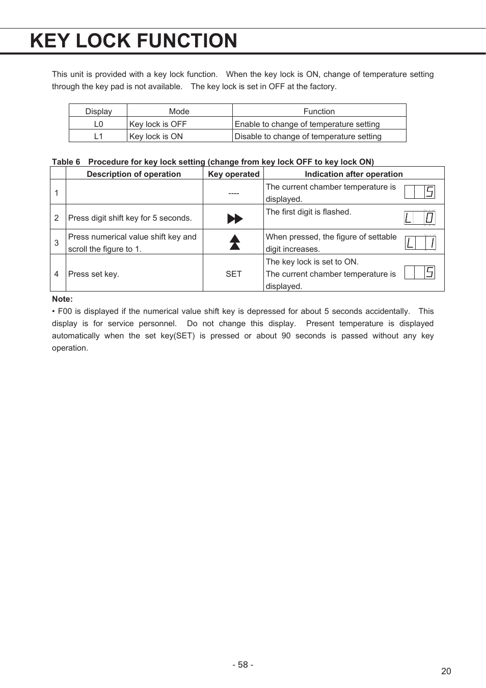 Key lock function | Sanyo MPR-1411R User Manual | Page 21 / 41