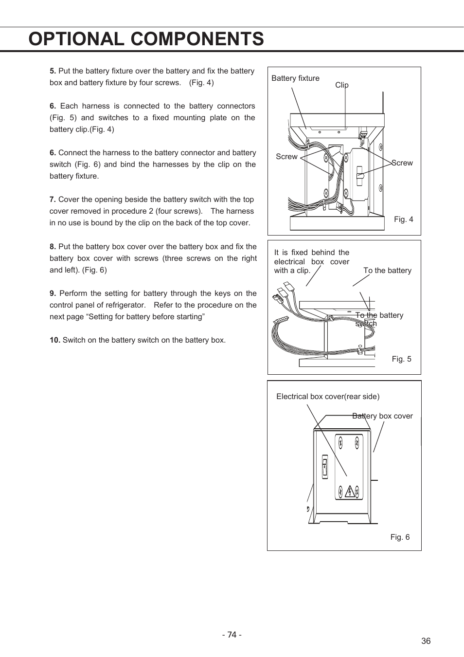 Optional components | Sanyo MPR-1411R User Manual | Page 37 / 41